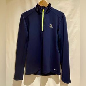 Salomon Navy Half-Zip Pullover, size M